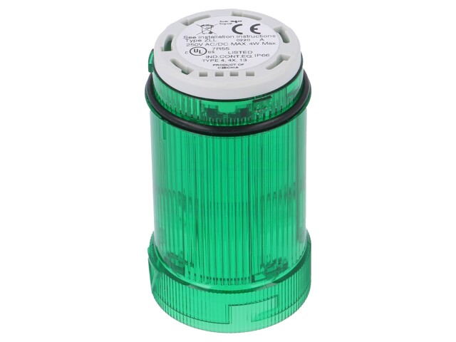 Semnalizator: luminos bec BA15D verde 12÷250VDC 12÷250VAC - imagine 10